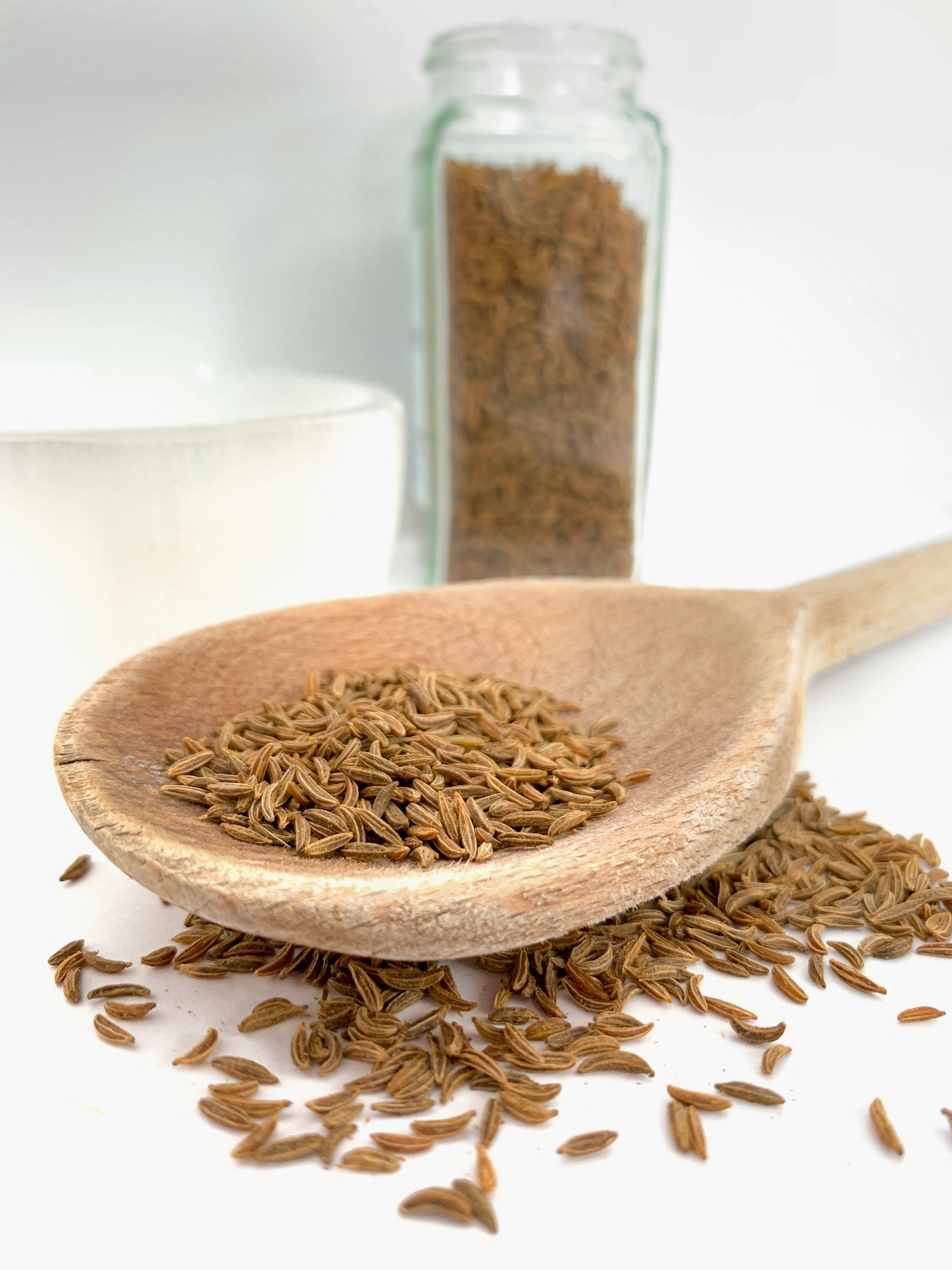 Cumin Seeds wooden spoon